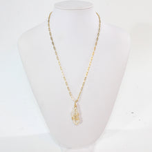 Load image into Gallery viewer, NZ-made clear quartz crystal pendant necklace | 24k gold-plated sterling silver chain
