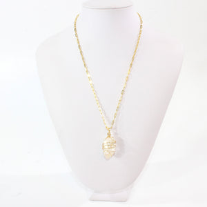 NZ-made clear quartz crystal pendant necklace | ASH&STONE Crystal Jewellery Shop Auckland NZ