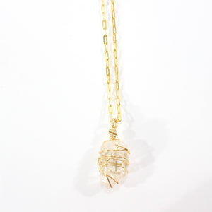 NZ-made clear quartz crystal pendant necklace | ASH&STONE Crystal Jewellery Shop Auckland NZ