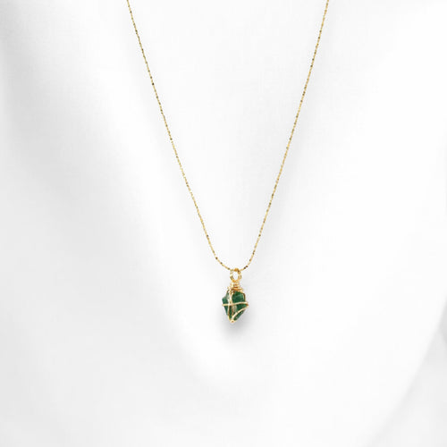 AAA-grade natural Colombian emerald pendant necklace  ASH&STONE Crystal Jewellery Shop Auckland NZ