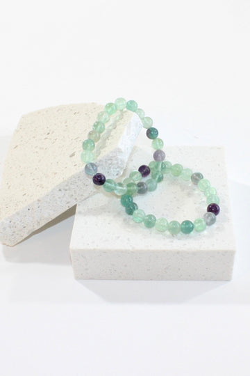 NZ-made fluorite crystal bracelet | ASH&STONE Crystal Jewellery Shop Auckland NZ