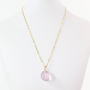 NZ-made fluorite crystal pendant necklace 16k gold-plated sterling silver | ASH&STONE Crystal Jewellery Shop Auckland NZ