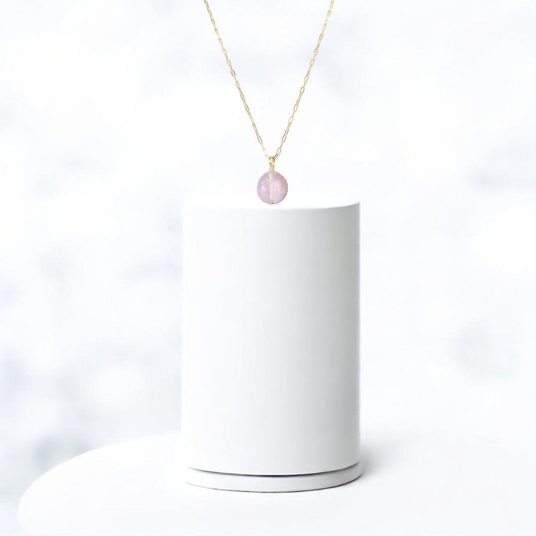 NZ-made fluorite crystal pendant necklace 16k gold-plated sterling silver | ASH&STONE Crystal Jewellery Shop Auckland NZ