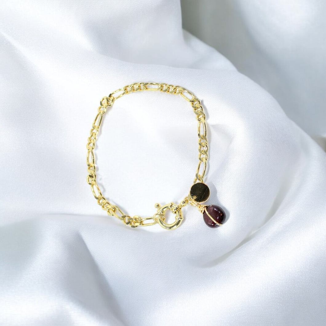 Bespoke NZ-made almandine garnet crystal bracelet  | ASH&STONE Crystal Jewellery Shop Auckland NZ