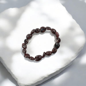 NZ-made almandine garnet crystal bracelet | ASH&STONE Crystal Jewellery Shop Auckland NZ