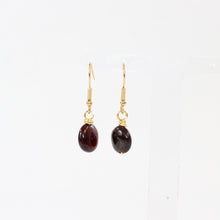 Load image into Gallery viewer, NZ-made almandine garnet crystal earrings | ASH&amp;STONE Crystal Jewellery Shop Auckland NZ
