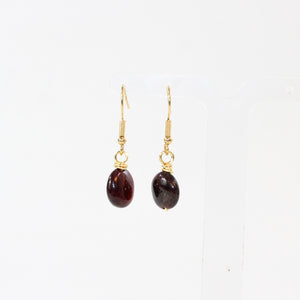 NZ-made almandine garnet crystal earrings | ASH&STONE Crystal Jewellery Shop Auckland NZ