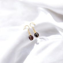 Load image into Gallery viewer, NZ-made almandine garnet crystal earrings | ASH&amp;STONE Crystal Jewellery Shop Auckland NZ
