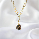 NZ-made almandine garnet crystal pendant necklace | ASH&STONE Crystal Jewellery Shop Auckland NZ