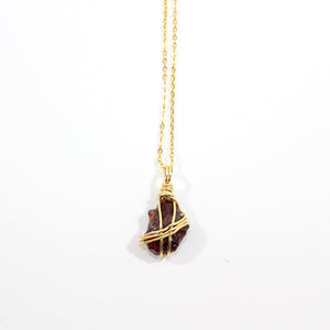 Garnet crystal pendant necklace | ASH&STONE Crystal Jewellery Shop Auckland NZ