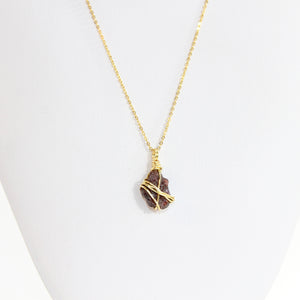 Garnet crystal pendant necklace | ASH&STONE Crystal Jewellery Shop Auckland NZ