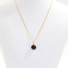 Load image into Gallery viewer, NZ-made almandine garnet crystal pendant necklace | ASH&amp;STONE Crystal Jewellery Shop Auckland NZ
