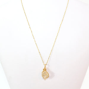 Bespoke NZ-made golden enhydro (extremely rare) crystal pendant necklace | ASH&STONE Crystal Jewellery Shop Auckland NZ