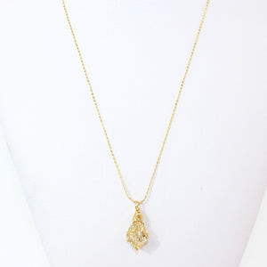 Bespoke NZ-made golden enhydro (extremely rare) crystal pendant necklace | ASH&STONE Crystal Jewellery Shop Auckland NZ