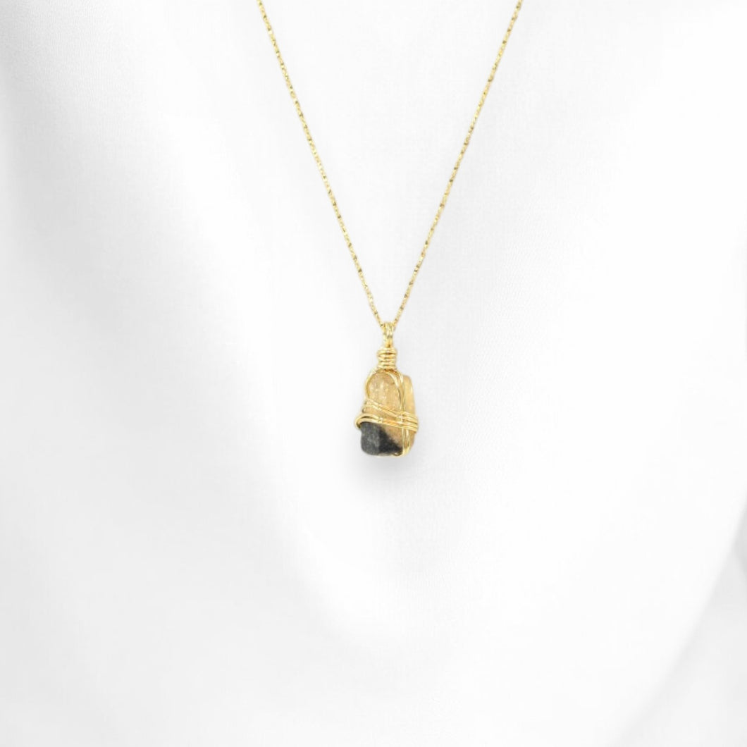 NZ-made golden topaz crystal pendant necklace | ASH&STONE Crystal Jewellery Shop Auckland NZ