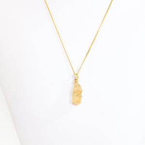 NZ-made golden topaz crystal pendant necklace 24K gold-plated sterling silver | ASH&STONE Crystal Jewellery Shop Auckland NZ