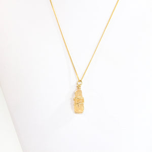 NZ-made golden topaz crystal pendant necklace 24K gold-plated sterling silver | ASH&STONE Crystal Jewellery Shop Auckland NZ