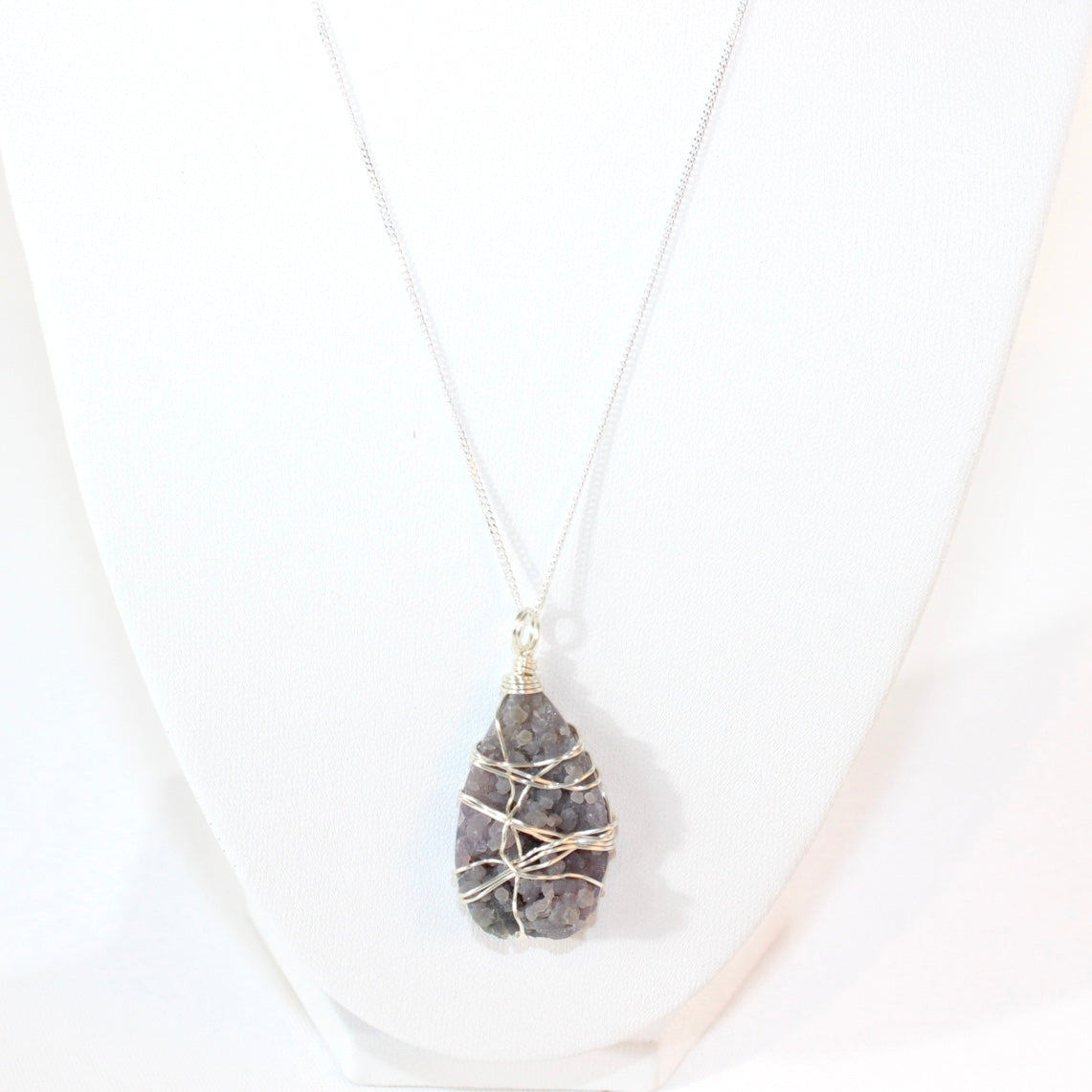 NZ-made grape agate crystal pendant necklace | ASH&STONE Crystal Jewellery Shop Auckland NZ