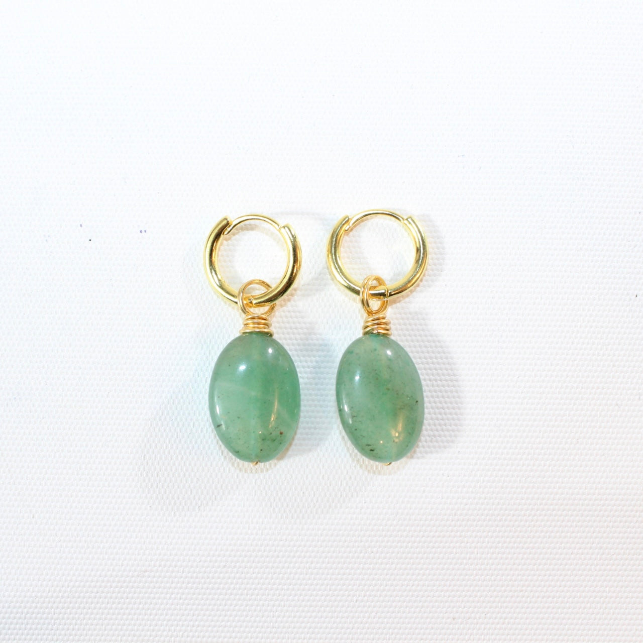Green aventurine crystal earrings | ASH&STONE Crystal Jewellery Shop Auckland NZ