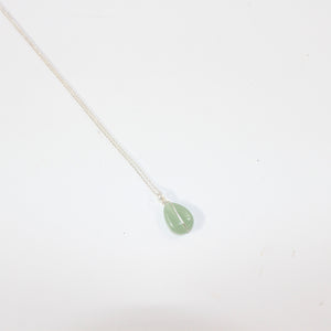 NZ-made green aventurine crystal pendant sterling silver chain | ASH&STONE Crystal Jewellery Shop Auckland NZ