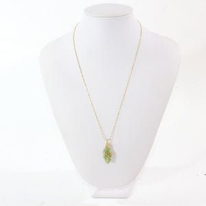 Bespoke NZ-made green kyanite crystal pendant necklace | ASH&STONE Crystal Jewellery Shop Auckland NZ