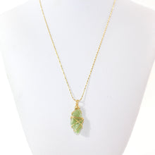 Load image into Gallery viewer, Bespoke NZ-made green kyanite crystal pendant necklace | ASH&amp;STONE Crystal Jewellery Shop Auckland NZ
