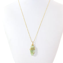 Load image into Gallery viewer, Bespoke NZ-made green kyanite crystal pendant necklace | ASH&amp;STONE Crystal Jewellery Shop Auckland NZ
