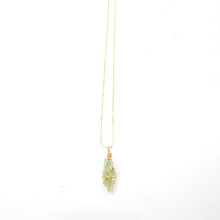 Load image into Gallery viewer, Bespoke NZ-made green kyanite crystal pendant necklace | ASH&amp;STONE Crystal Jewellery Shop Auckland NZ
