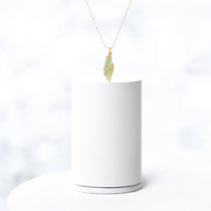 Bespoke NZ-made green kyanite crystal pendant necklace | ASH&STONE Crystal Jewellery Shop Auckland NZ