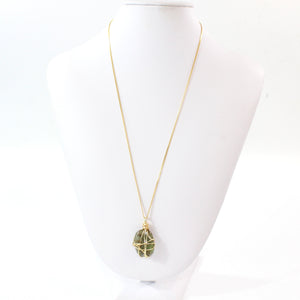 Bespoke NZ-made green kyanite crystal pendant necklace | ASH&STONE Crystal Jewellery Shop Auckland NZ