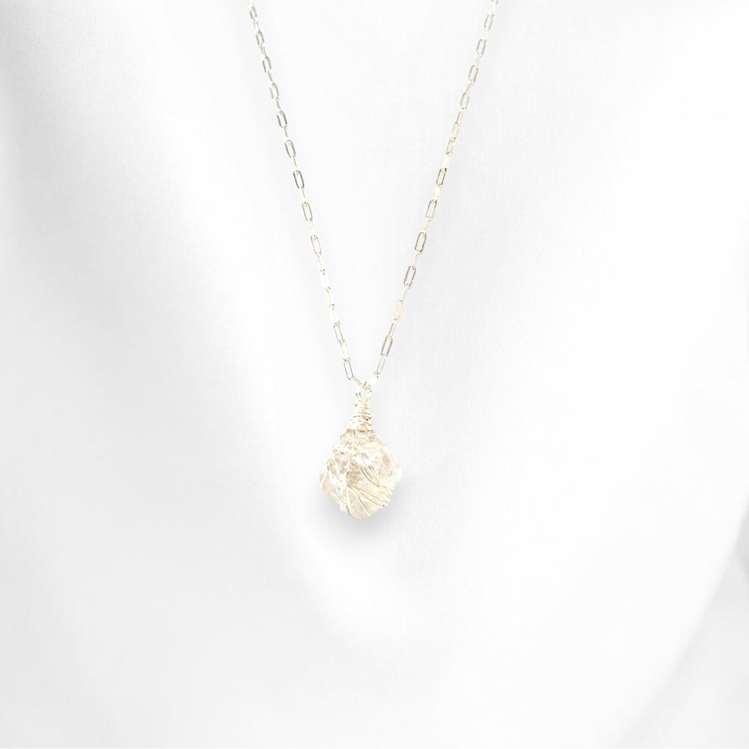 Genuine AA-Grade Herkimer diamond pendant necklace | ASH&STONE Crystal Jewellery Shop Auckland NZ