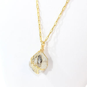 Genuine Herkimer diamond pendant necklace | ASH&STONE Crystal Jewellery Shop Auckland NZ