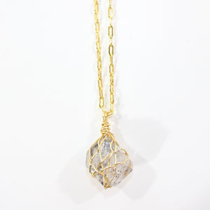 Genuine Herkimer diamond pendant necklace | ASH&STONE Crystal Jewellery Shop Auckland NZ