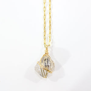 Genuine Herkimer diamond pendant necklace | ASH&STONE Crystal Jewellery Shop Auckland NZ