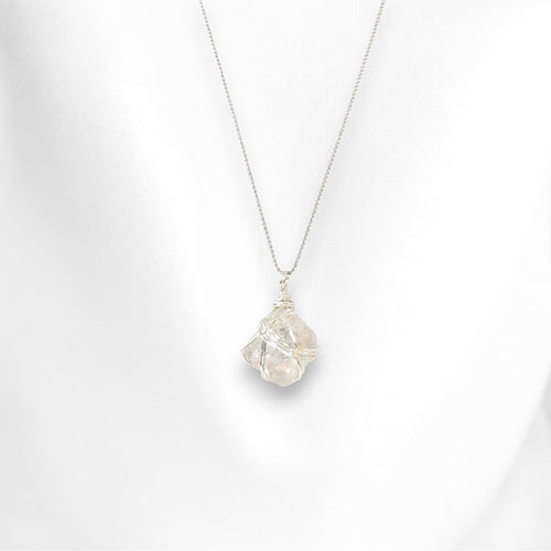 Genuine AAA-Grade Herkimer diamond pendant necklace | ASH&STONE Crystal Jewellery Shop Auckland NZ