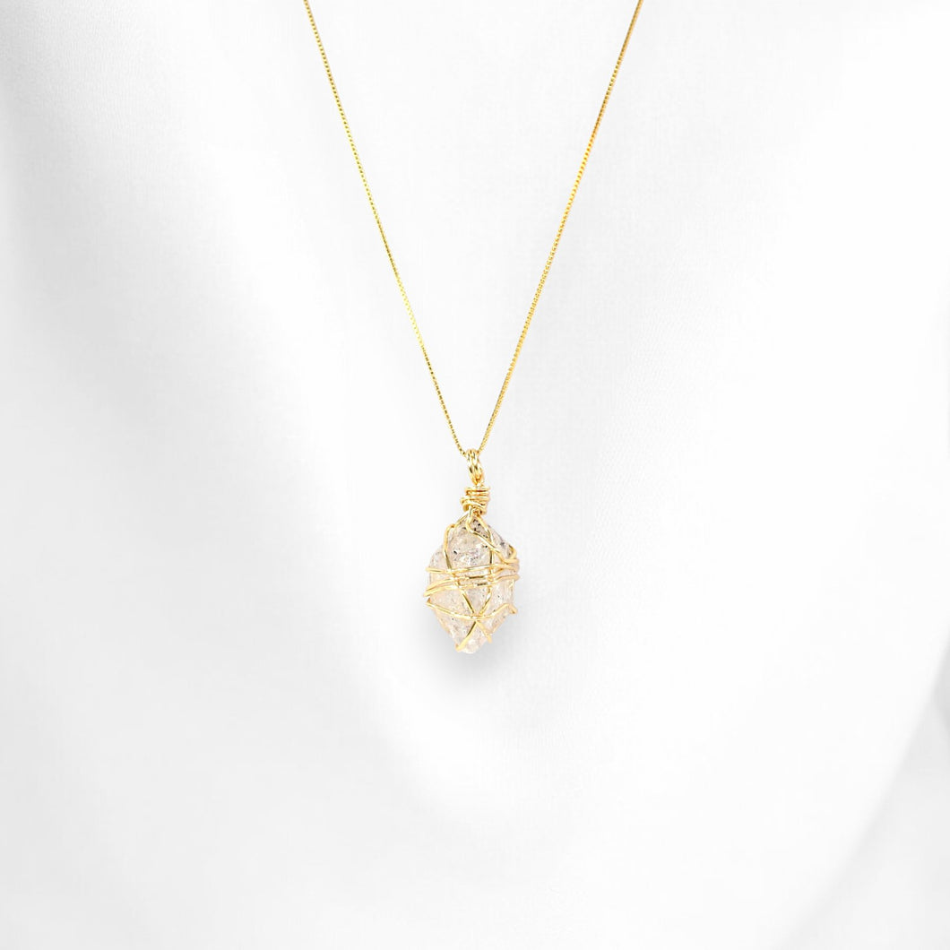 Genuine Herkimer diamond pendant necklace | ASH&STONE Crystal Jewellery Shop Auckland NZ