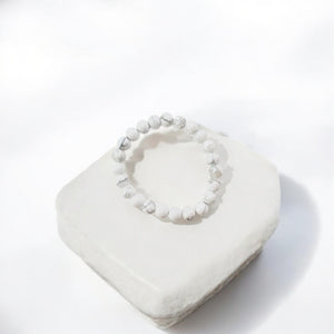 NZ-made howlite crystal bracelet | ASH&STONE Crystal Jewellery Shop Auckland NZ