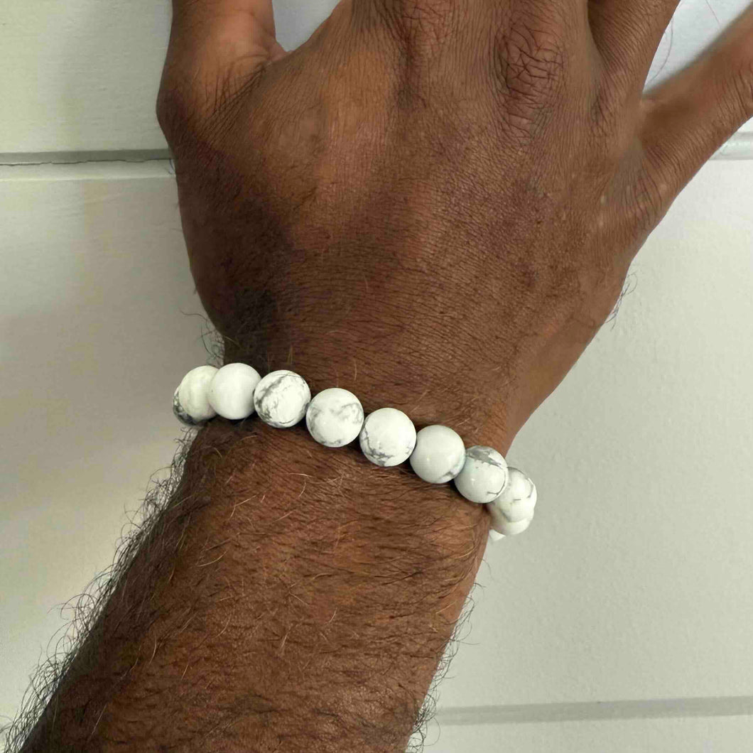 NZ-made howlite crystal bracelet