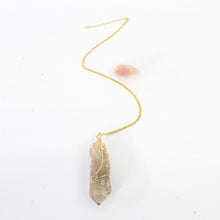 Load image into Gallery viewer, Bespoke NZ-made Kundalini natural citrine crystal pendant with 20&quot; chain | ASH&amp;STONE Crystal Jewellery Shop Auckland NZ
