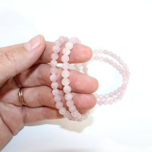 NZ-made natural pink kunzite crystal bracelet | ASH&STONE Crystals Shop Auckland NZ