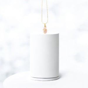 NZ-made natural pink kunzite crystal pendant necklace | ASH&STONE Crystal Jewellery Shop Auckland NZ