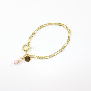 NZ-made natural pink kunzite & freshwater pearl crystal bracelet | ASH&STONE Crystal Jewellery Shop Auckland NZ