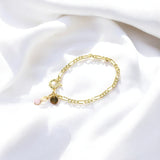 NZ-made natural pink kunzite & freshwater pearl crystal bracelet | ASH&STONE Crystal Jewellery Shop Auckland NZ