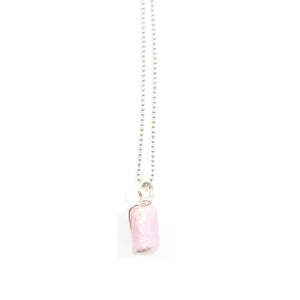 NZ-made natural pink kunzite crystal pendant necklace | ASH&STONE Crystal Jewellery Shop Auckland NZ