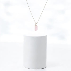 NZ-made natural pink kunzite crystal pendant necklace | ASH&STONE Crystal Jewellery Shop Auckland NZ