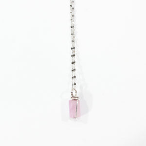 NZ-made natural pink kunzite crystal pendant necklace | ASH&STONE Crystal Jewellery Shop Auckland NZ