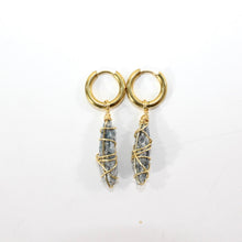 Load image into Gallery viewer, NZ-made bespoke kyanite crystal earrings  | ASH&amp;STONE Crystal Jewellery Shop Auckland NZ

