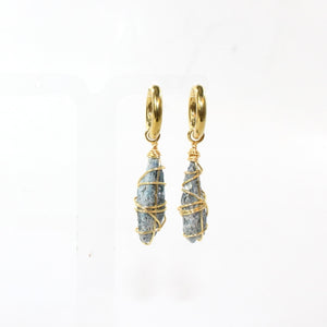 NZ-made bespoke kyanite crystal earrings  | ASH&STONE Crystal Jewellery Shop Auckland NZ