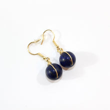 Load image into Gallery viewer, NZ-made lapis lazuli crystal earrings | ASH&amp;STONE Crystal Jewellery Shop Auckland NZ
