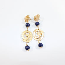 Load image into Gallery viewer, Bespoke NZ-made lapis lazuli crystal earrings | ASH&amp;STONE Crystal Jewellery Shop Auckland NZ
